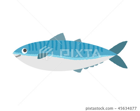 Simple and cute illustration material of mackerel (saba) Simple and cute illustration material of mackerel (saba) 45634877