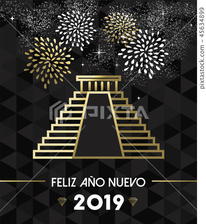 New Year 2019 mexico chichen itza travel gold 45634899