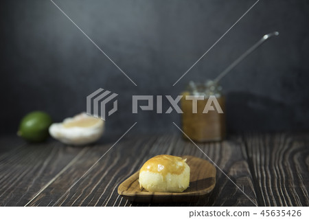 Jam in a glass bottle 45635426