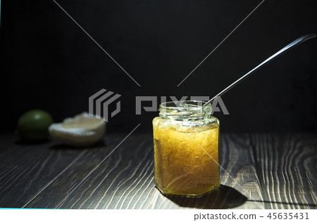 Jam in a glass bottle 45635431