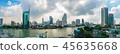 Bangkok cityscape with Chao Phraya river 45635668