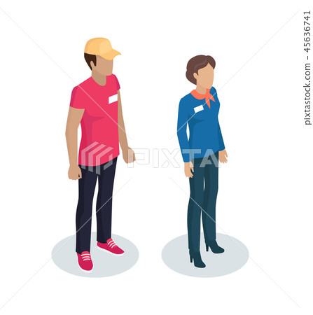 Delivery Man Manager Uniform Vector Illustration 45636741