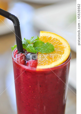 juice or strawberry smoothie juice or strawberry smoothie 45636982