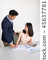Business man and woman discussion in the office 45637781