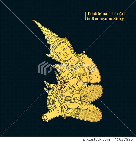 Traditional Thai Art in Ramayana Story Traditional Thai Art in Ramayana Story 45637880