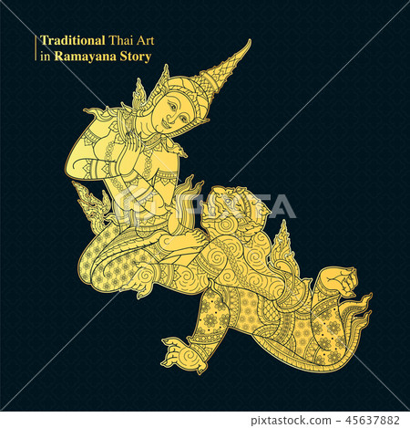 Traditional Thai Art in Ramayana Story Traditional Thai Art in Ramayana Story 45637882