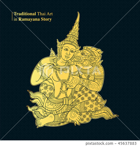 Traditional Thai Art in Ramayana Story 45637883