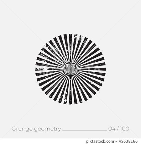 Geometric simple shape in grunge retro style Geometric simple shape in grunge retro style 45638166