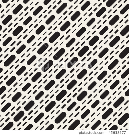 Black and White Irregular Rounded Dashed Lines Pattern. Modern Abstract Vector Seamless Background Black and White Irregular Rounded Dashed Lines Pattern. Modern Abstract Vector Seamless Background 45638377