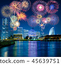 Night view and fireworks of Yokohama Minatomirai 45639751