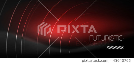Dark abstract background with glowing neon circles Dark abstract background with glowing neon circles 45640765