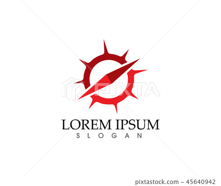 Compass signs and symbols logo Vector icons. 45640942