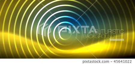 Neon glowing circles background Neon glowing circles background 45641022