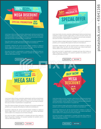 Exclusive Sales and Discounts Vector Illustration 45641166