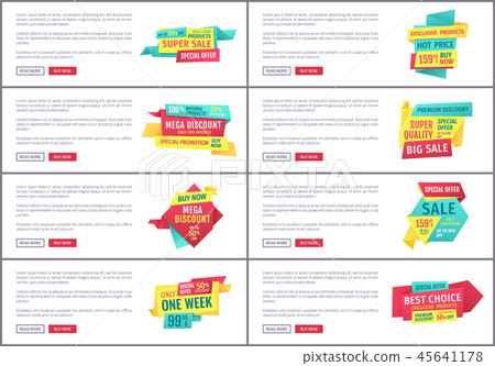 Special offer banners set, vector design icons Special offer banners set, vector design icons 45641178