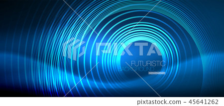 Neon glowing circles background 45641262