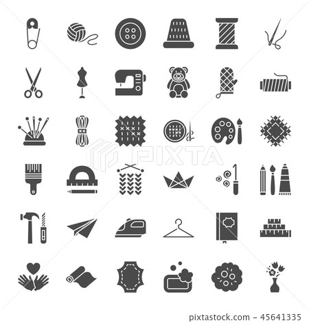 Handmade Solid Web Icons 45641335