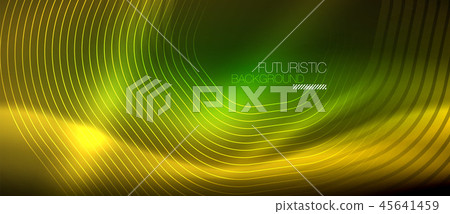 Neon glowing lines, magic energy space light concept, abstract background wallpaper design Neon glowing lines, magic energy space light concept, abstract background wallpaper design 45641459