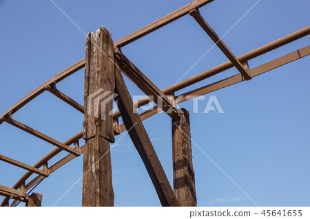 orange roof and blue sky background 45641655