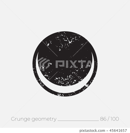 Geometric simple shape in grunge retro style 45641657