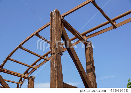 orange roof and blue sky background 45641658