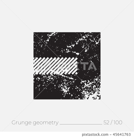 Geometric simple shape in grunge retro style Geometric simple shape in grunge retro style 45641763