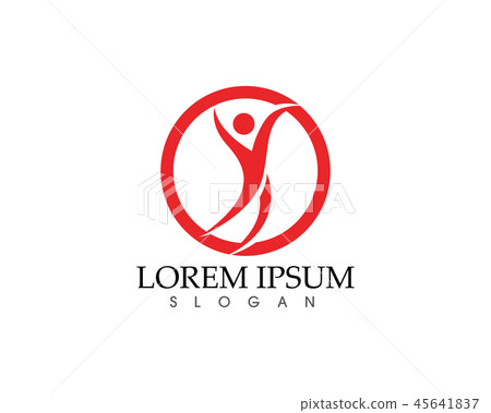 Happy People in Abstract Nature Ecology  45641837