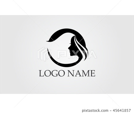 Salon hair woman and face logo and symbols ... 45641857