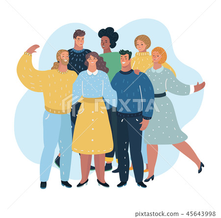 Group of people standing together Group of people standing together 45643998