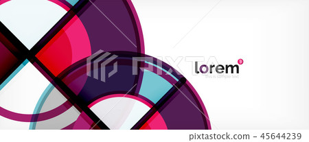 Circle abstract background, bright colorful round geometric shapes 45644239