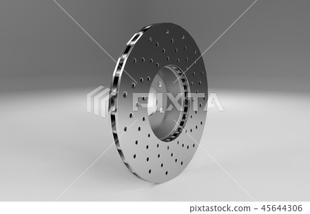 Auto spare parts for car, brake disk on white background Auto spare parts for car, brake disk on white background 45644306