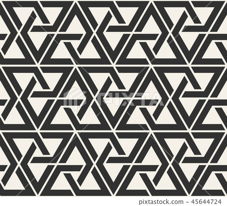 Vector seamless lines pattern. Modern stylish triangle shapes texture. Repeating geometric tiles 45644724