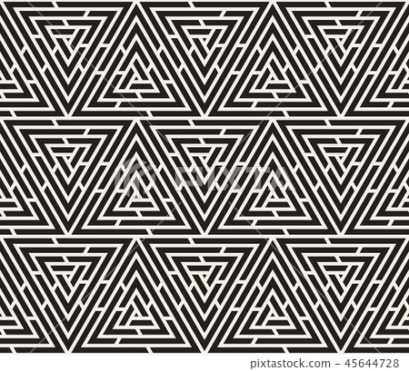 Vector seamless pattern. Modern stylish texture. Repeating geometric tiling from striped triangle Vector seamless pattern. Modern stylish texture. Repeating geometric tiling from striped triangle 45644728