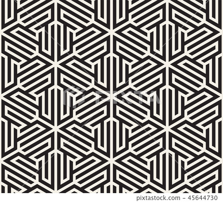 Vector seamless pattern. Modern stylish texture. Repeating geometric tiling from striped triangle Vector seamless pattern. Modern stylish texture. Repeating geometric tiling from striped triangle 45644730