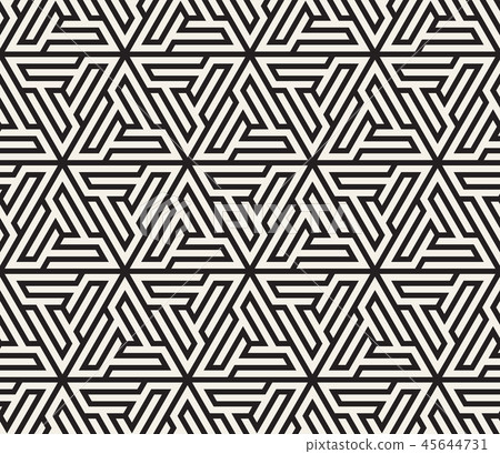 Vector seamless pattern. Modern stylish texture. Repeating geometric tiling from striped triangle Vector seamless pattern. Modern stylish texture. Repeating geometric tiling from striped triangle 45644731