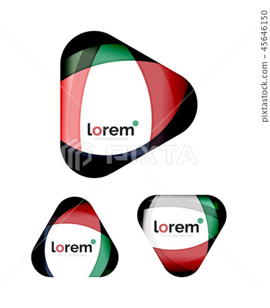 Set of geometric convergence vector icons 45646150