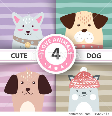 Cute, funny, pretty dog characters. Cute, funny, pretty dog characters. 45647313