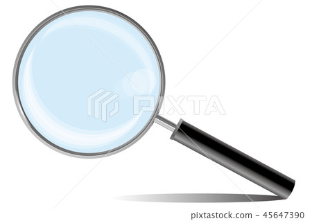 Illustration of loupe and magnifying glass White background | magnifying glass illustration 45647390