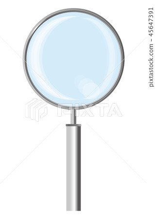 Illustration of loupe and magnifying glass White background | magnifying glass illustration 45647391