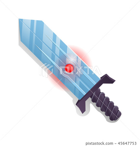 Medieval broadsword in cartoon style 45647753