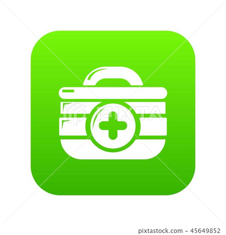 First aid kit icon green vector 45649852