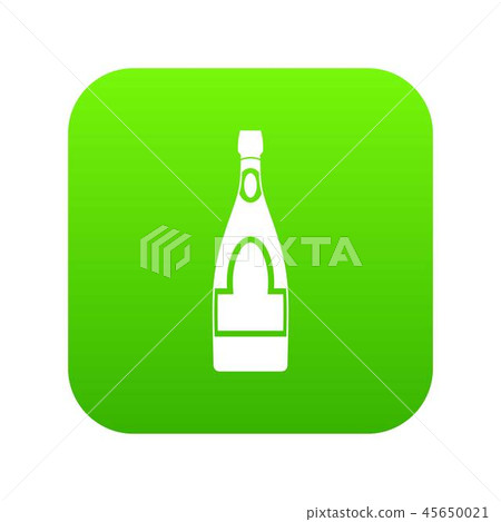 Champagne bottle icon digital green Champagne bottle icon digital green 45650021