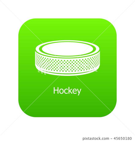 Washer hockey icon green vector Washer hockey icon green vector 45650180
