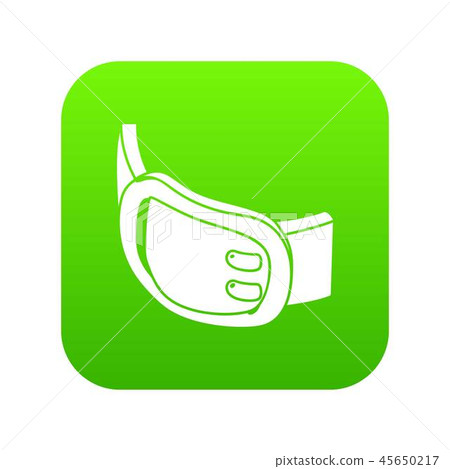 Double buckle belt icon green vector Double buckle belt icon green vector 45650217