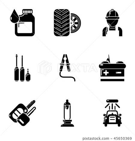 Refurbish icons set, simple style 45650369