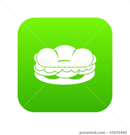 Burger icon digital green Burger icon digital green 45650460