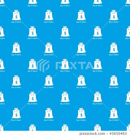 Bag dollar pattern vector seamless blue 45650463