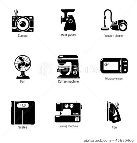 Women factory icons set, simple style Women factory icons set, simple style 45650466
