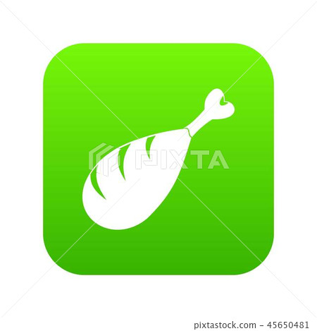 Meat on the bone icon digital green - Stock Illustration [45650481] - PIXTA