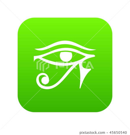 Eye of Horus Egypt Deity icon digital green 45650540